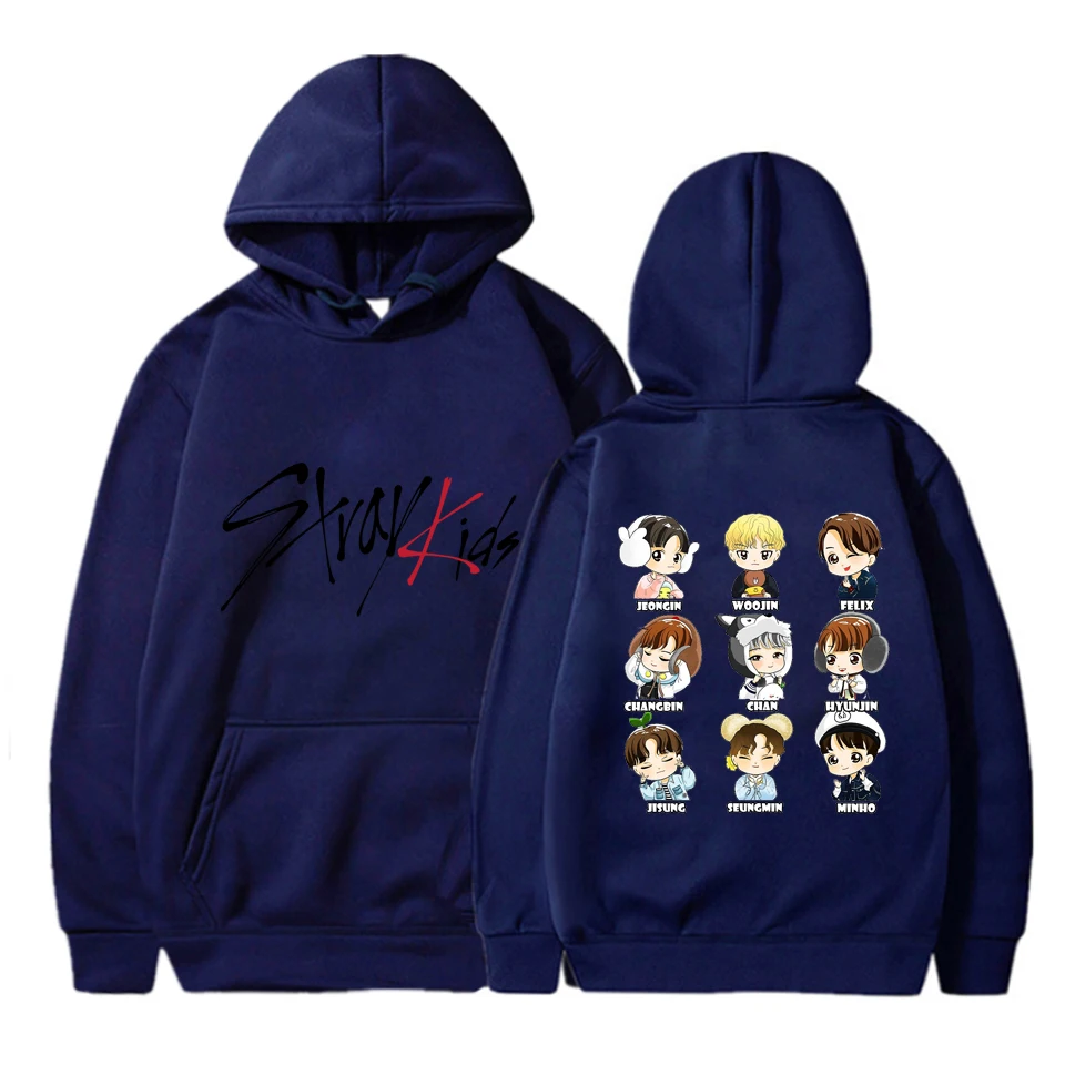 Stray Kids Casual Long Sleeve Men's Hoodies
