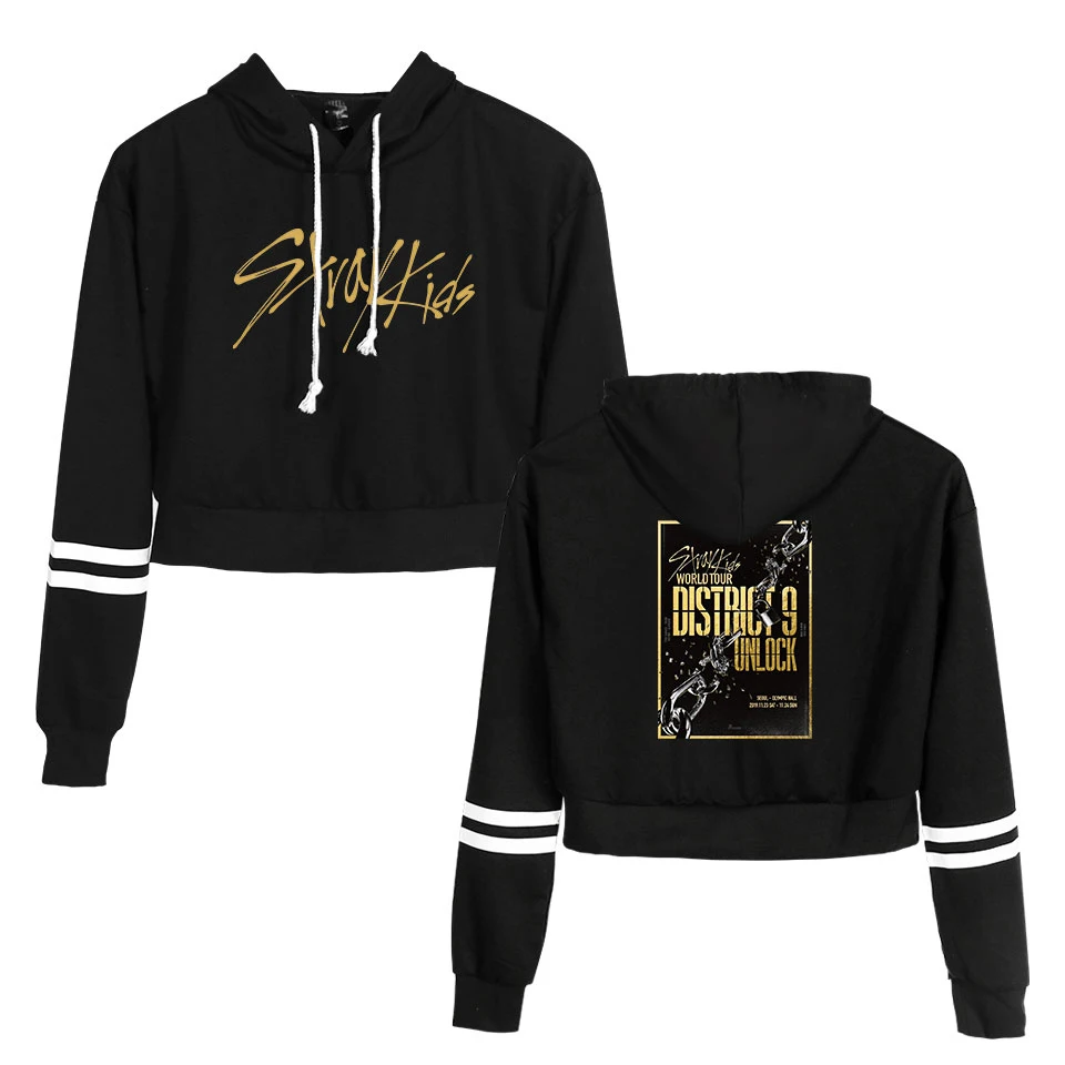 K-Pop Stray Kids High Waist Full Sleeve Crop Tops