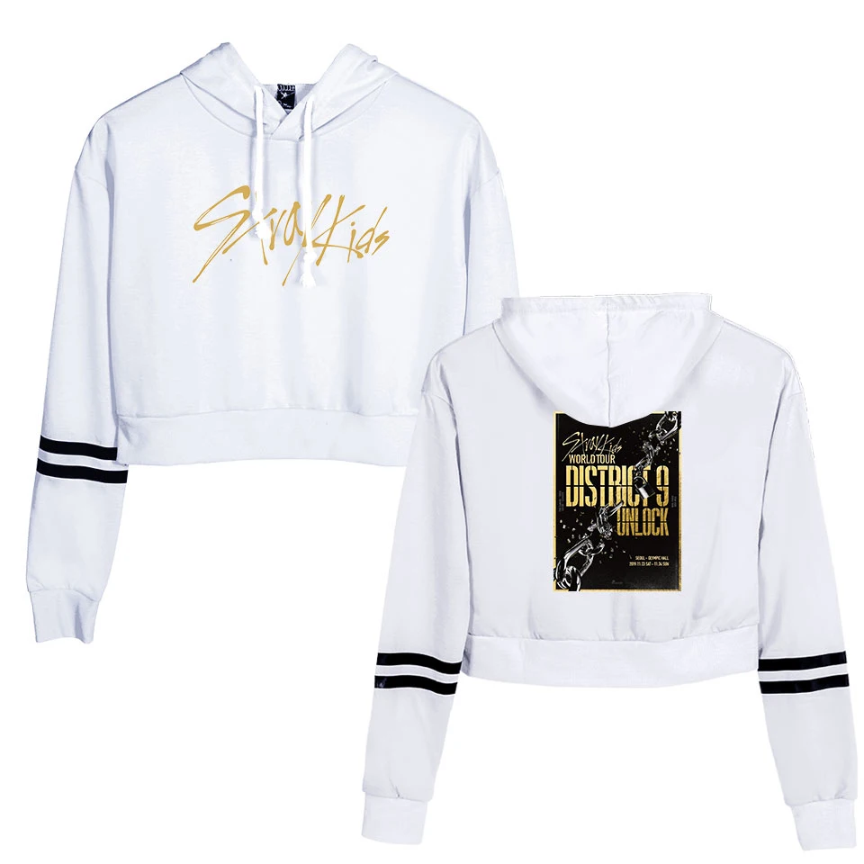 K-Pop Stray Kids High Waist Full Sleeve Crop Tops