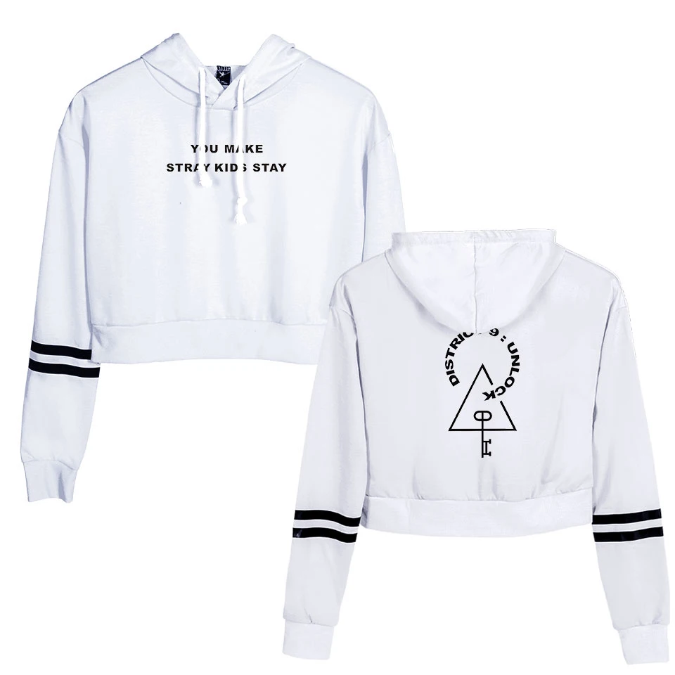 K-Pop Stray Kids High Waist Full Sleeve Crop Tops