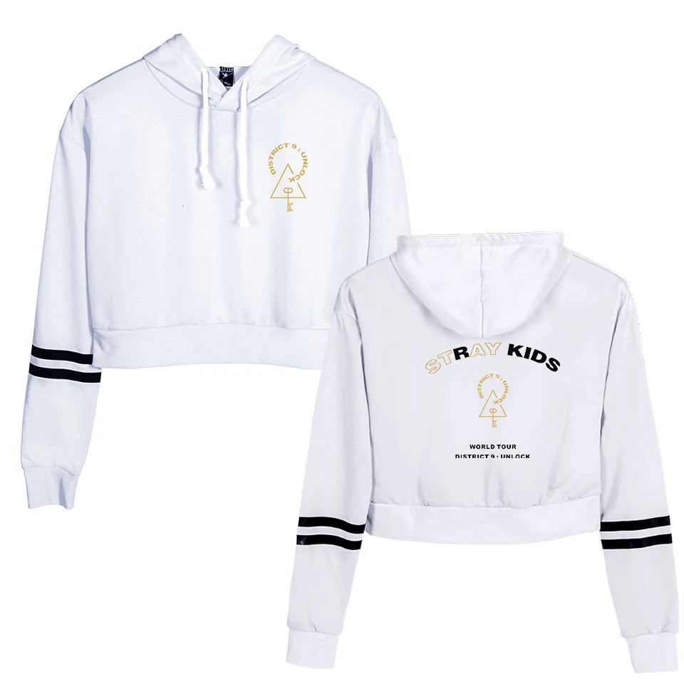 K-Pop Stray Kids High Waist Full Sleeve Crop Tops