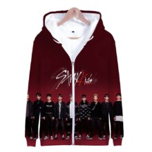 K-Pop Stray Kids 3D Printed Long Sleeve Zipper Unisex Hoodies K-Pop Stray Kids 3D Printed Long Sleeve Zipper Unisex Hoodies