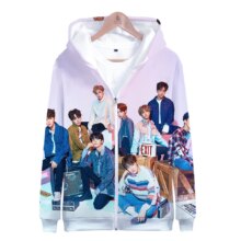 K-Pop Stray Kids 3D Printed Long Sleeve Zipper Unisex Hoodies K-Pop Stray Kids 3D Printed Long Sleeve Zipper Unisex Hoodies