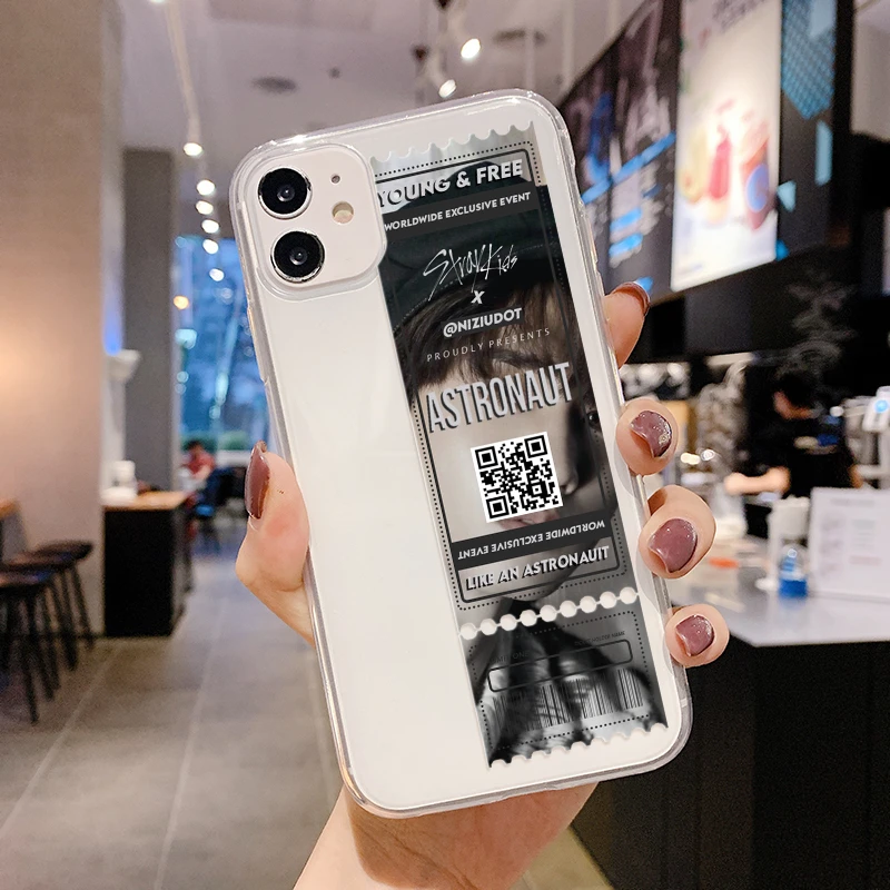 Luxury Stray Kids Air Tickets Design Soft TPU Silicone Case For iPhone