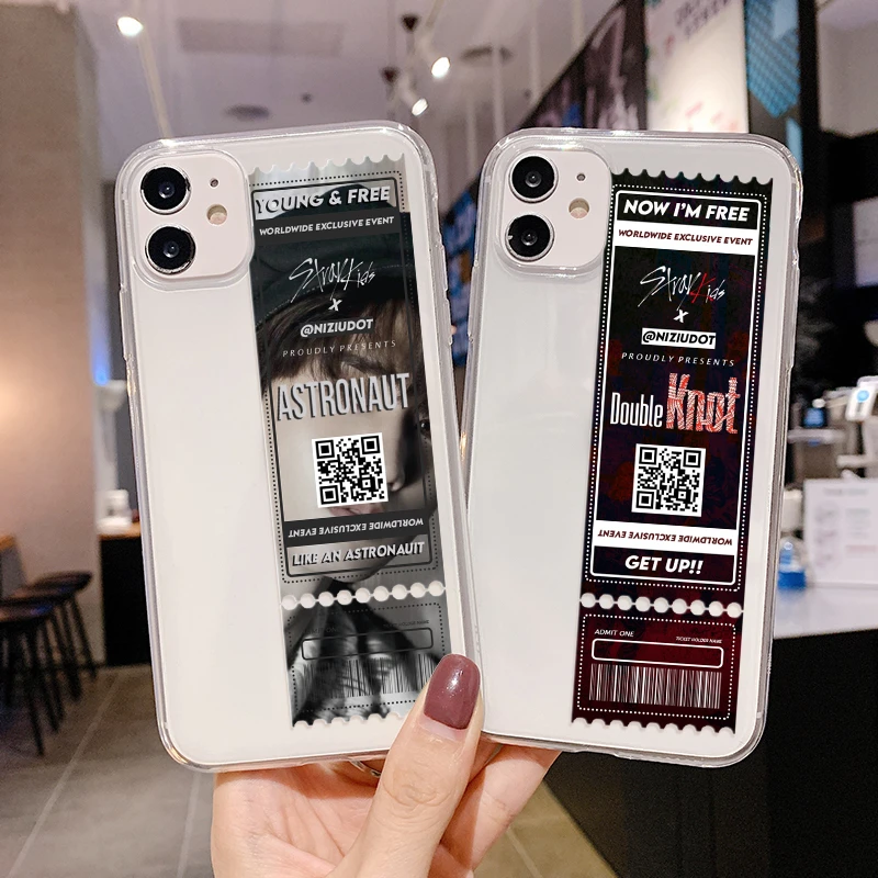 Luxury Stray Kids Air Tickets Design Soft TPU Silicone Case For iPhone