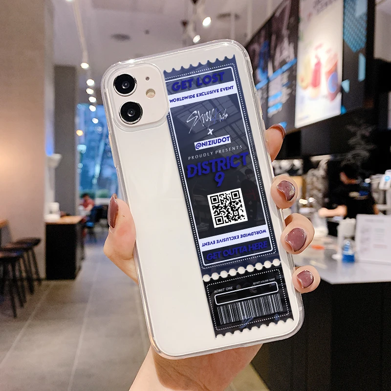 Luxury Stray Kids Air Tickets Design Soft TPU Silicone Case For iPhone