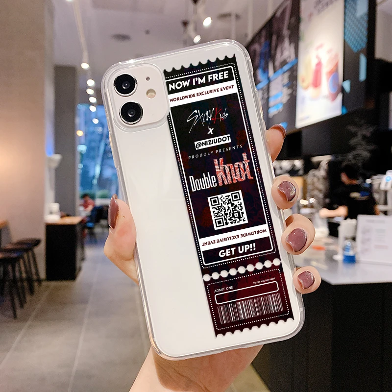 Luxury Stray Kids Air Tickets Design Soft TPU Silicone Case For iPhone