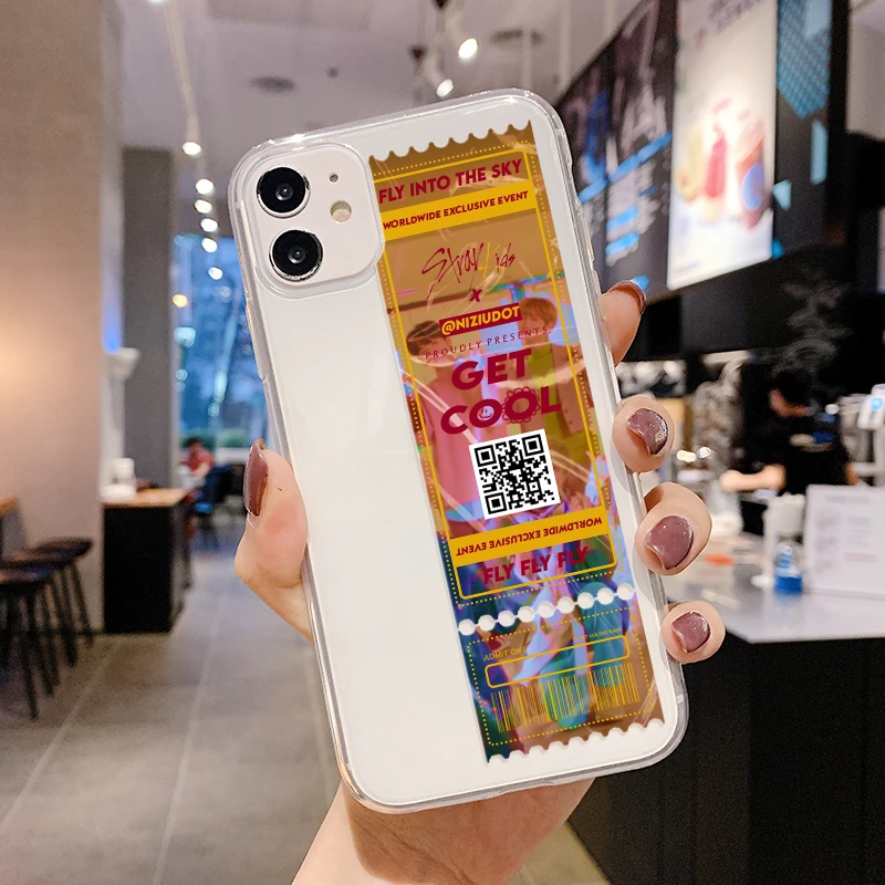 Luxury Stray Kids Air Tickets Design Soft TPU Silicone Case For iPhone