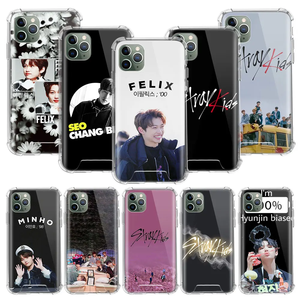 K-Pop Stray Kids Clear Soft Airbag Anti Phone Case For Apple iPhone