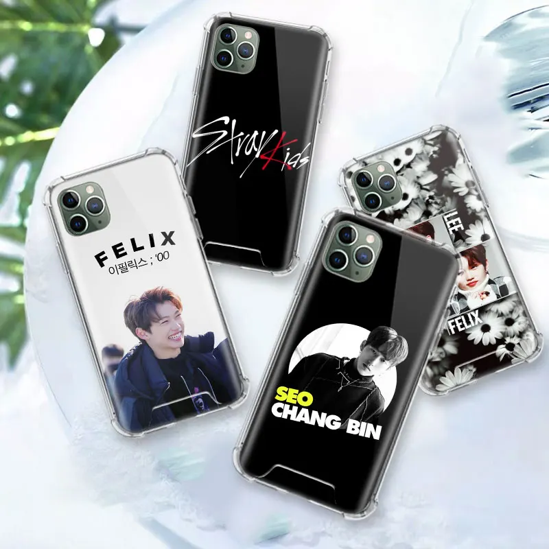 K-Pop Stray Kids Clear Soft Airbag Anti Phone Case For Apple iPhone