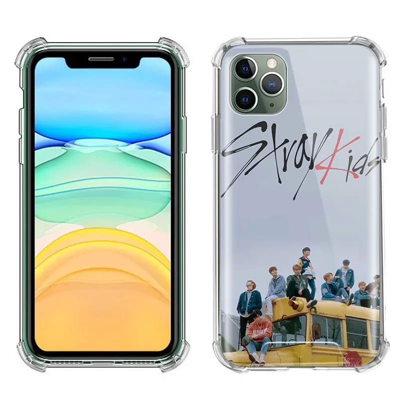 K-Pop Stray Kids Clear Soft Airbag Anti Phone Case For Apple iPhone