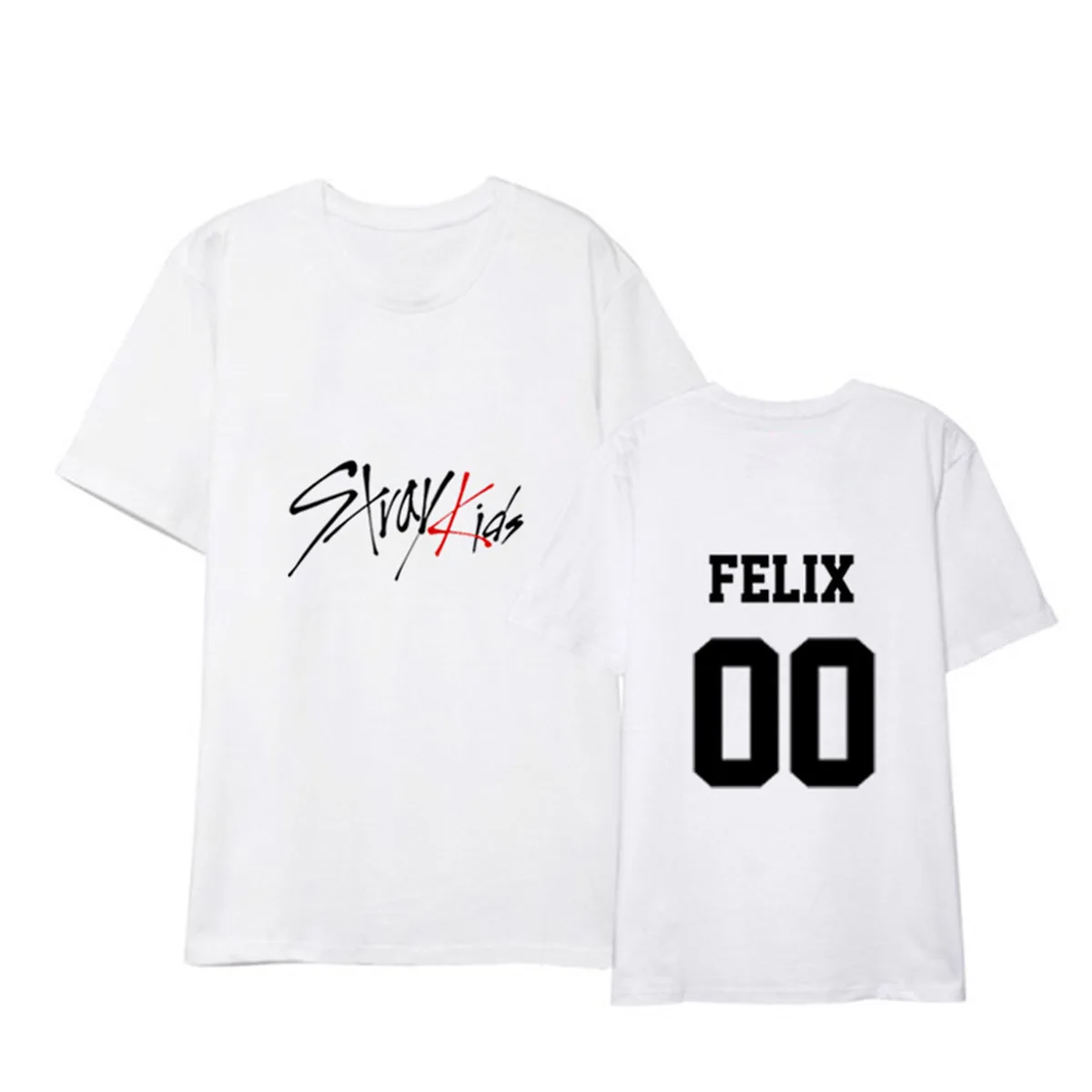 K-Pop Stray Kids Bangchan Jeongin Felix Woojin Casual Short Sleeve T-Shirt K-Pop Stray Kids Bangchan Jeongin Felix Woojin Casual Short Sleeve T-Shirt