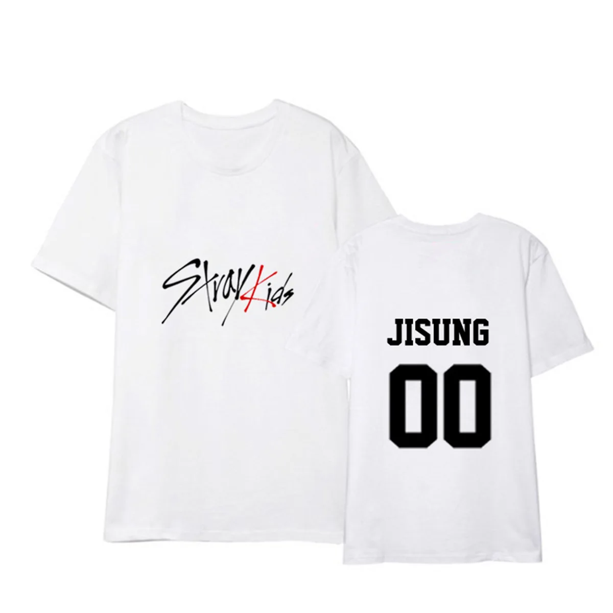 K-Pop Stray Kids Bangchan Jeongin Felix Woojin Casual Short Sleeve T-Shirt K-Pop Stray Kids Bangchan Jeongin Felix Woojin Casual Short Sleeve T-Shirt