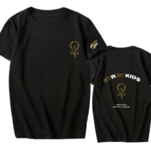 K-Pop Stray Kids Concert District 9 Unlock Print Short Sleeve T-Shirt K-Pop Stray Kids Concert District 9 Unlock Print Short Sleeve T-Shirt