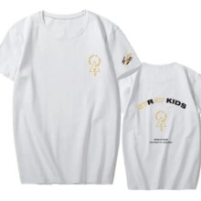 K-Pop Stray Kids Concert District 9 Unlock Print Short Sleeve T-Shirt K-Pop Stray Kids Concert District 9 Unlock Print Short Sleeve T-Shirt