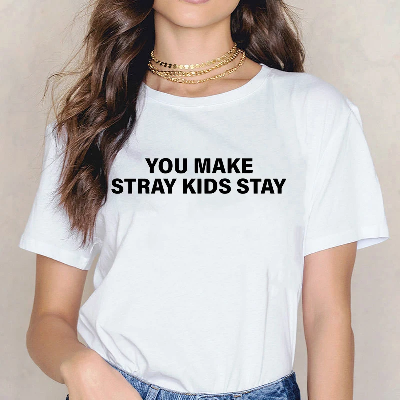 Ropa Mujer Stray Kids K-Pop Harajuku Ulzzang T-Shirts Ropa Mujer Stray Kids K-Pop Harajuku Ulzzang T-Shirts