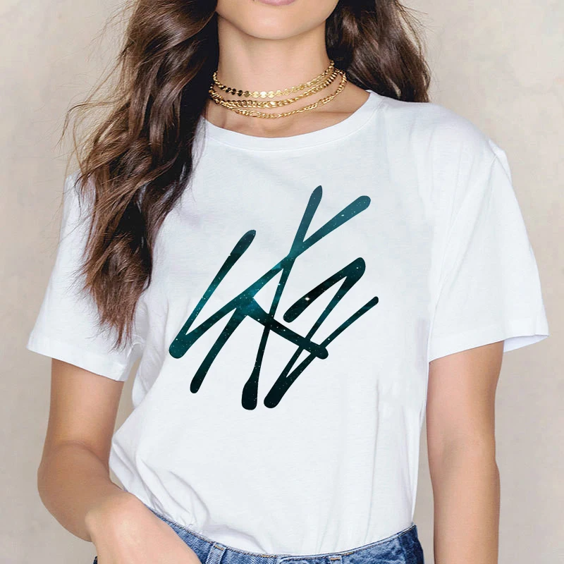 Ropa Mujer Stray Kids K-Pop Harajuku Ulzzang T-Shirts Ropa Mujer Stray Kids K-Pop Harajuku Ulzzang T-Shirts
