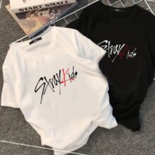 Stray Kids Black And White Short-Sleeved T-Shirt Stray Kids Black And White Short-Sleeved T-Shirt