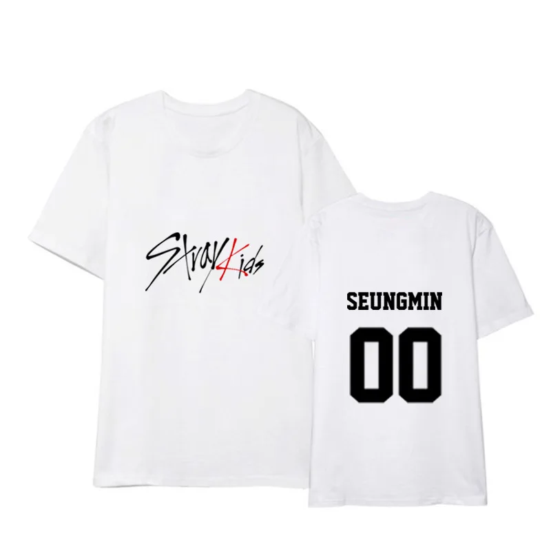 Stray Kids Black And White Short-Sleeved T-Shirt Stray Kids Black And White Short-Sleeved T-Shirt