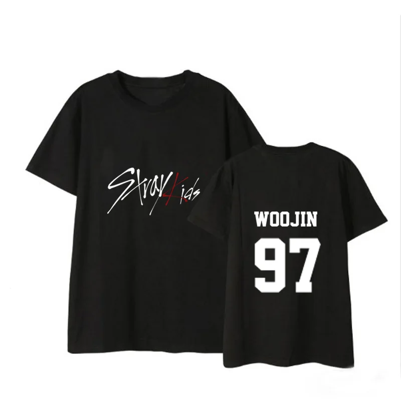 Stray Kids Black And White Short-Sleeved T-Shirt Stray Kids Black And White Short-Sleeved T-Shirt