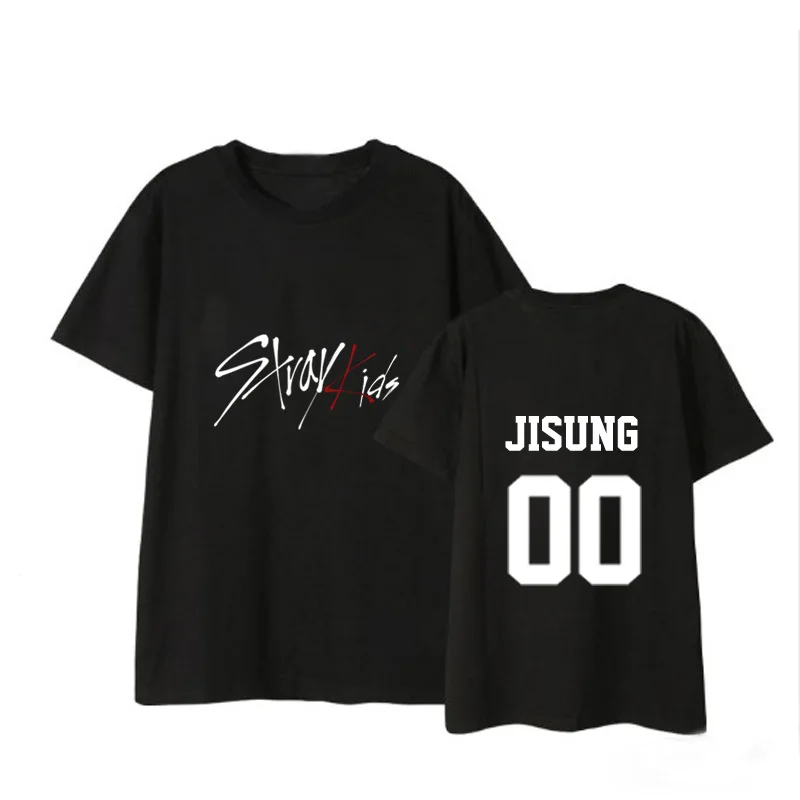 Stray Kids Black And White Short-Sleeved T-Shirt Stray Kids Black And White Short-Sleeved T-Shirt