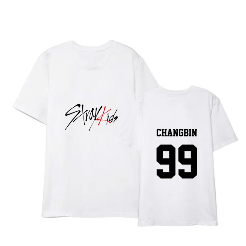 Stray Kids Black And White Short-Sleeved T-Shirt Stray Kids Black And White Short-Sleeved T-Shirt