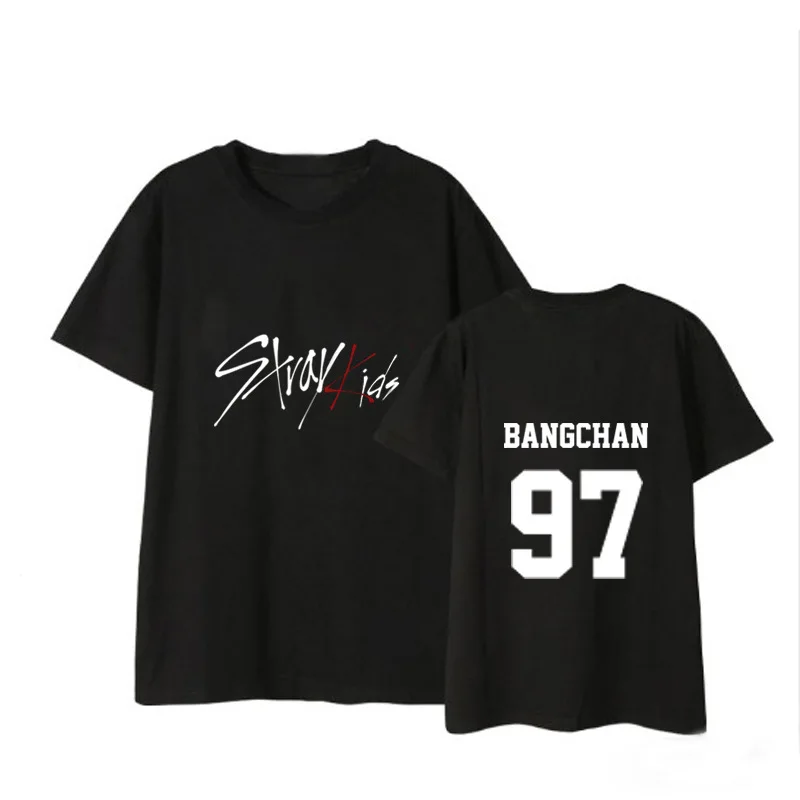 Stray Kids Black And White Short-Sleeved T-Shirt Stray Kids Black And White Short-Sleeved T-Shirt