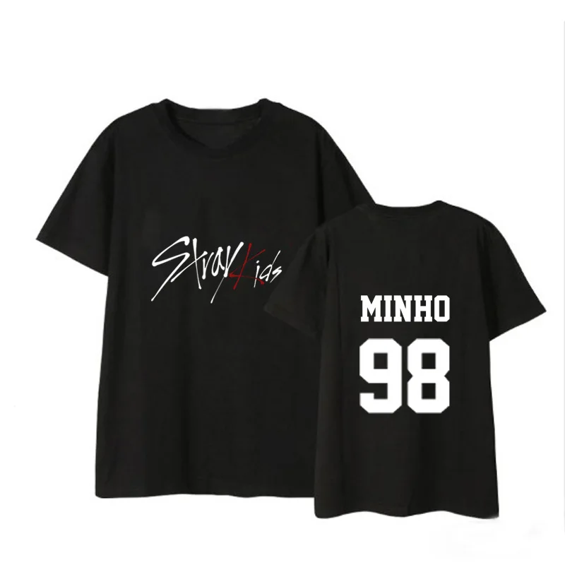 Stray Kids Black And White Short-Sleeved T-Shirt Stray Kids Black And White Short-Sleeved T-Shirt