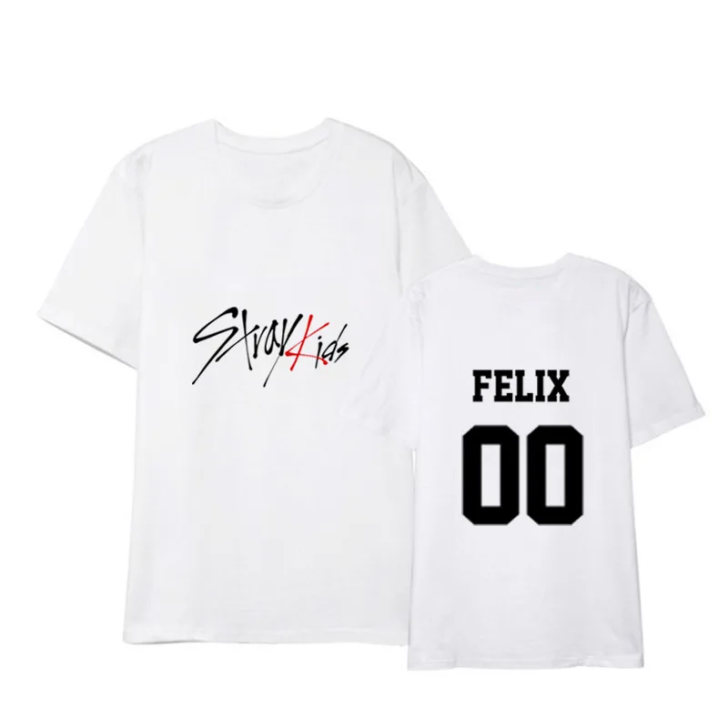 Stray Kids Black And White Short-Sleeved T-Shirt Stray Kids Black And White Short-Sleeved T-Shirt