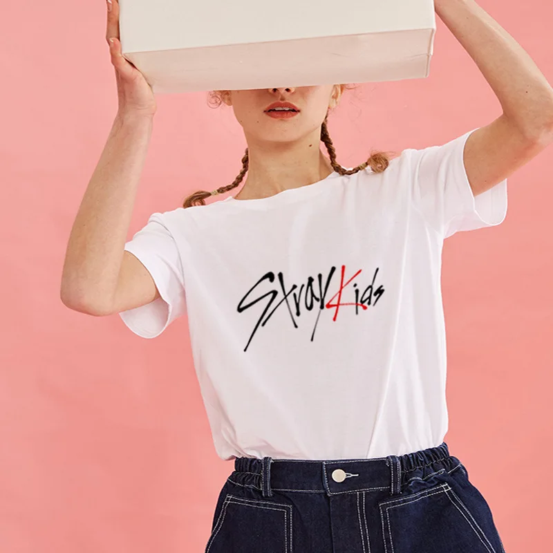 Stray Kids Black And White Short-Sleeved T-Shirt Stray Kids Black And White Short-Sleeved T-Shirt