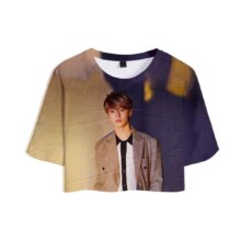 Stray Kids 3D Print High-Quality Short Sleeve Crop Tops For Women Stray Kids 3D Print High-Quality Short Sleeve Crop Tops For Women