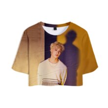 Stray Kids 3D Print High-Quality Short Sleeve Crop Tops For Women Stray Kids 3D Print High-Quality Short Sleeve Crop Tops For Women
