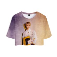 Stray Kids 3D Print High-Quality Short Sleeve Crop Tops For Women Stray Kids 3D Print High-Quality Short Sleeve Crop Tops For Women