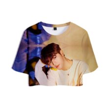 Stray Kids 3D Print High-Quality Short Sleeve Crop Tops For Women Stray Kids 3D Print High-Quality Short Sleeve Crop Tops For Women