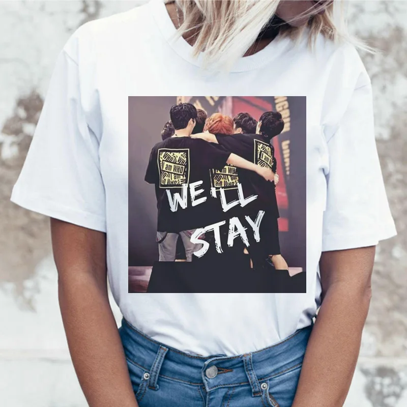 Stray Kids I Am Who Print Harajuku Ulzzang T-Shirt Stray Kids I Am Who Print Harajuku Ulzzang T-Shirt