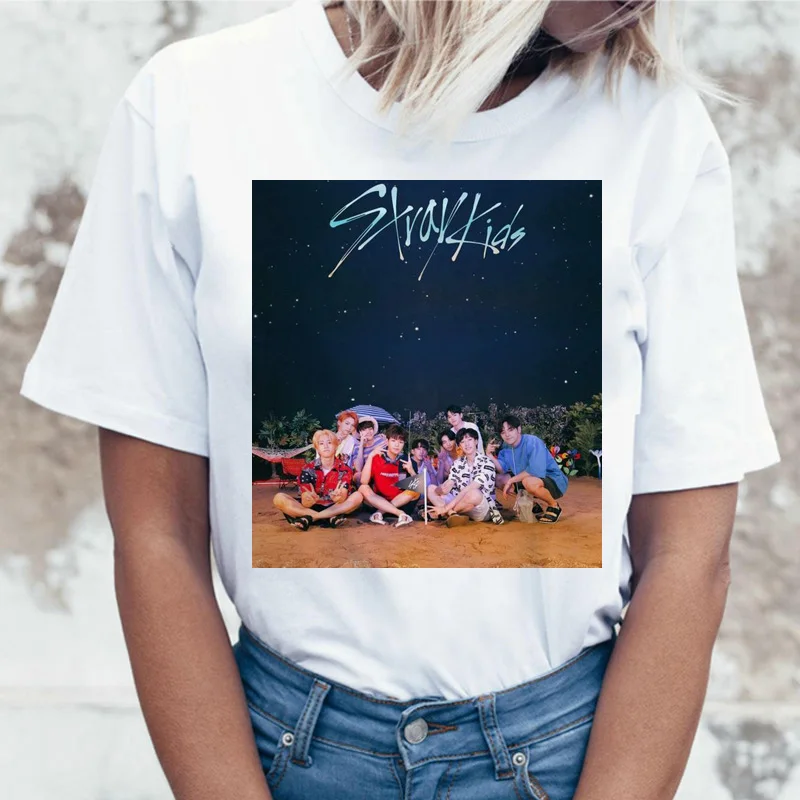 Stray Kids I Am Who Print Harajuku Ulzzang T-Shirt Stray Kids I Am Who Print Harajuku Ulzzang T-Shirt