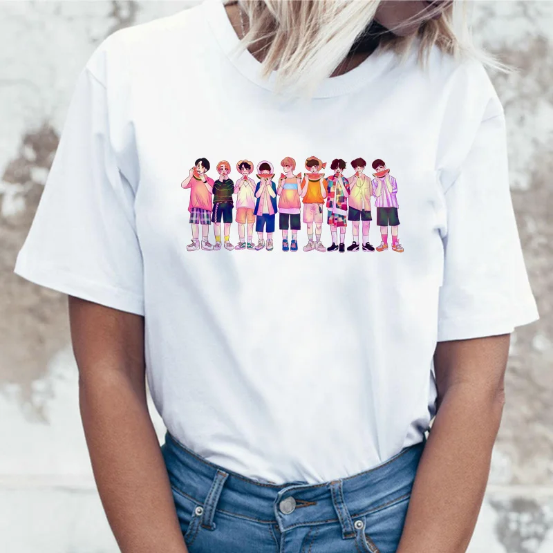 Stray Kids I Am Who Print Harajuku Ulzzang T-Shirt Stray Kids I Am Who Print Harajuku Ulzzang T-Shirt