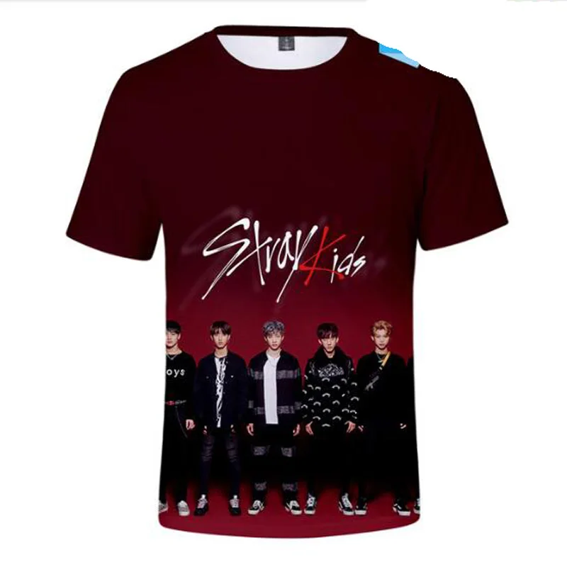 K-Pop Stray Kids Album 3D Print Minho Jisung Woojin Changbin Felix T-Shirt