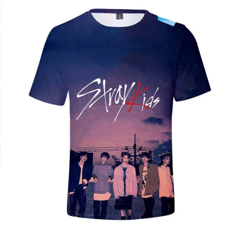 K-Pop Stray Kids Album 3D Print Minho Jisung Woojin Changbin Felix T-Shirt
