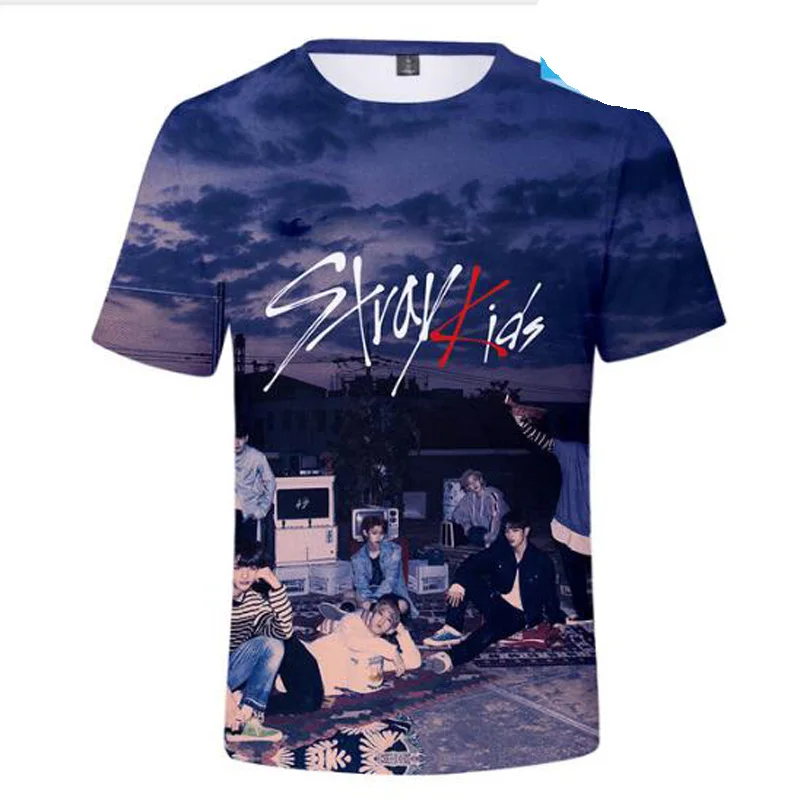 K-Pop Stray Kids Album 3D Print Minho Jisung Woojin Changbin Felix T-Shirt