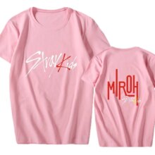 Stray Kids, Miroh Letter Print Short Sleeve T-Shirts Stray Kids, Miroh Letter Print Short Sleeve T-Shirts