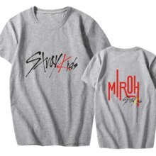 Stray Kids, Miroh Letter Print Short Sleeve T-Shirts Stray Kids, Miroh Letter Print Short Sleeve T-Shirts