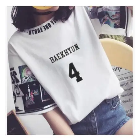 K-Pop Exo Loose & Round Collar Harajuku Half Sleeve T-Shirt