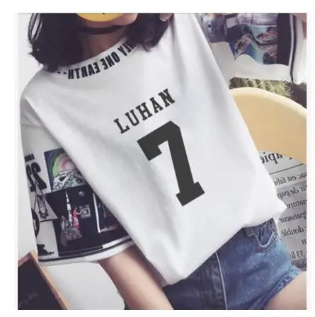 K-Pop Exo Loose & Round Collar Harajuku Half Sleeve T-Shirt