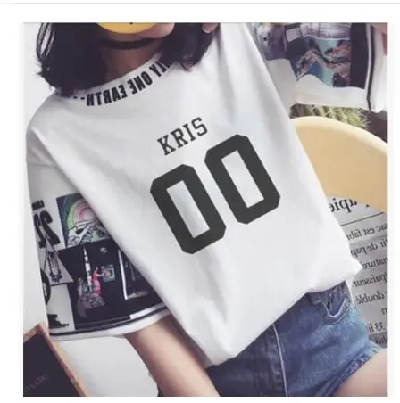 K-Pop Exo Loose & Round Collar Harajuku Half Sleeve T-Shirt