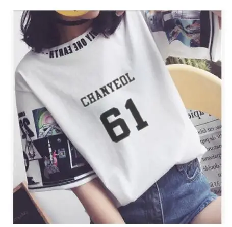 K-Pop Exo Loose & Round Collar Harajuku Half Sleeve T-Shirt