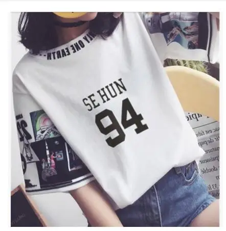 K-Pop Exo Loose & Round Collar Harajuku Half Sleeve T-Shirt