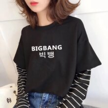 Exo Monster Bigbang Printed Long Sleeve Casual T-Shirt Exo Monster Bigbang Printed Long Sleeve Casual T-Shirt