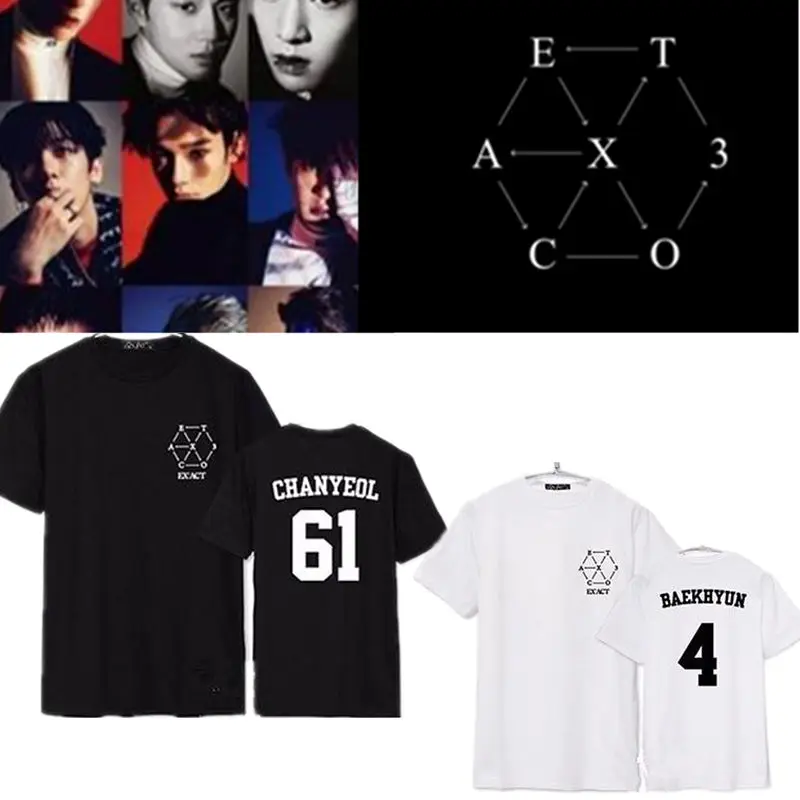 K-Pop Exo EX'ACT Baekhyun Chanyeol Monster Sehun Unisex T-Shirt