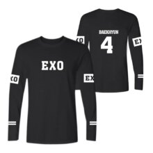 Exo K-Pop Harajuku Crewneck Long Sleeve T-Shirt Exo K-Pop Harajuku Crewneck Long Sleeve T-Shirt